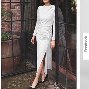 Nwy asymmetrical rush velour dress